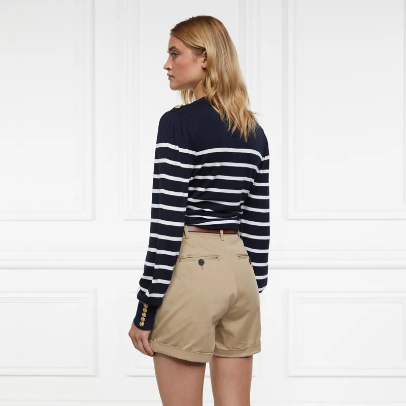 Holland Cooper Arnesby Chino Ladies Shorts - Stone-1