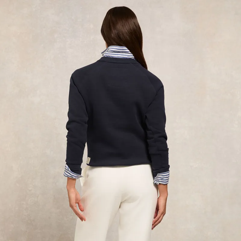 Holland Cooper Country Club Womens Crew Sweat - Ink Navy-1