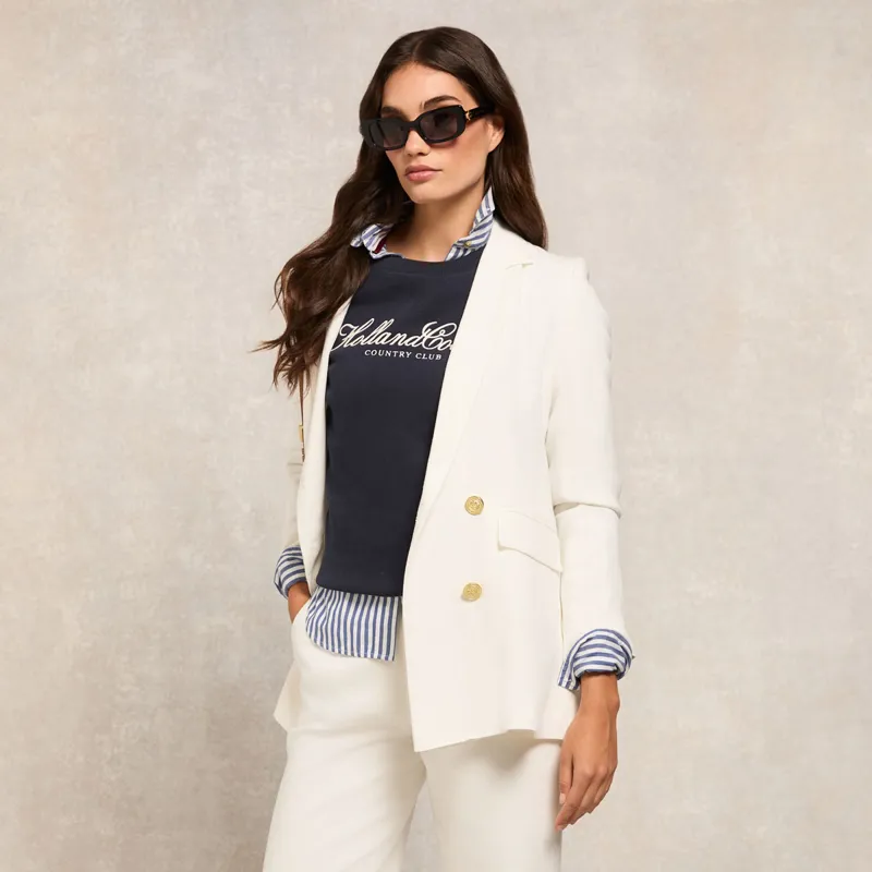 Holland Cooper Country Club Womens Crew Sweat - Ink Navy-2