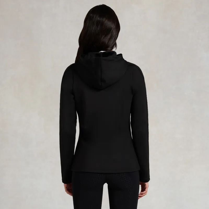Holland Cooper Crystal Zip Womens Hoodie - Black-1