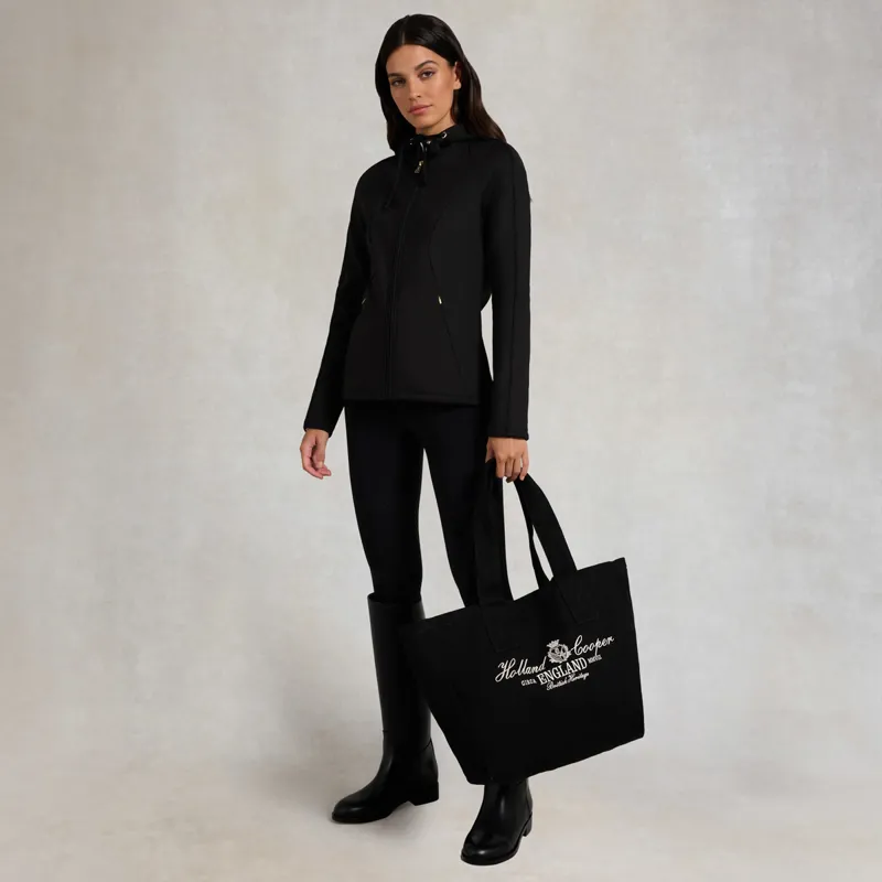 Holland Cooper Crystal Zip Womens Hoodie - Black-2