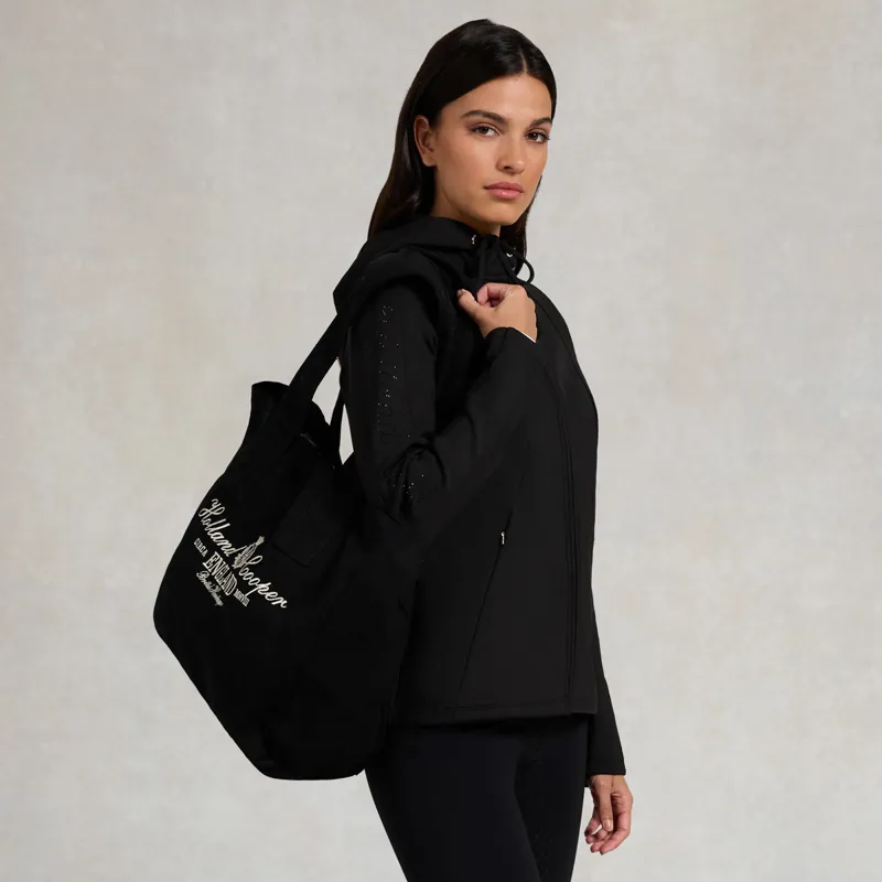 Holland Cooper Crystal Zip Womens Hoodie - Black-5