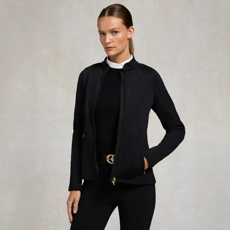 Holland Cooper Crystal Zip Womens Jacket - Black-5