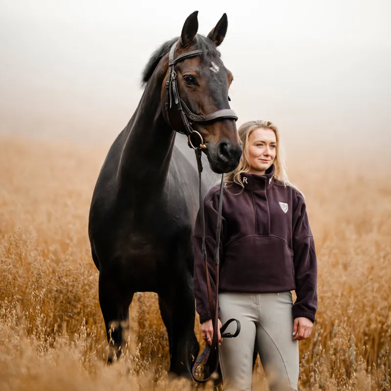 Holland Cooper Cranborne Womens Over Head Fleece - Mulberry-4
