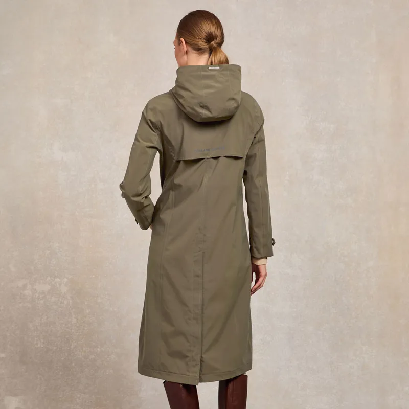 Holland Cooper Folgate Womens Long Waterproof Rain Coat - Soft Khaki-1
