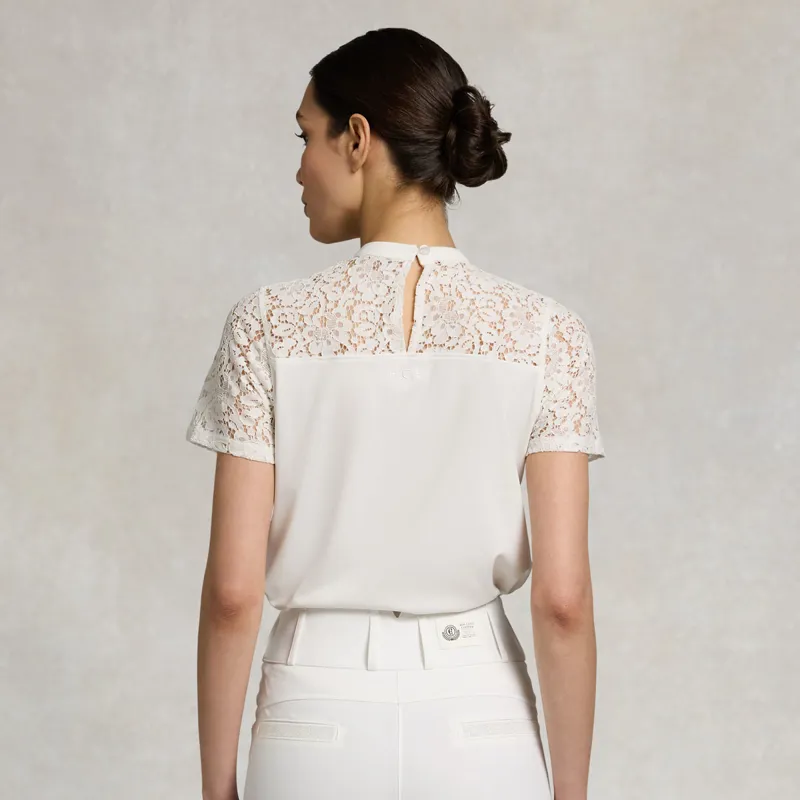 Holland Cooper Womens Lace Tee - White-1