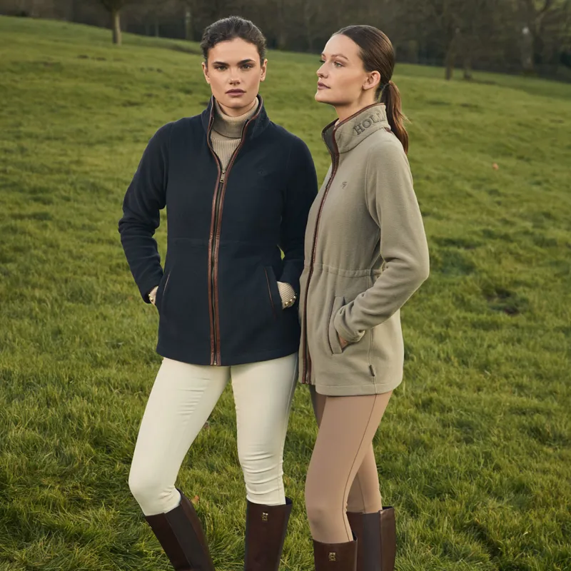 Holland Cooper Longline Country Fleece Womens Jacket - Sage-1