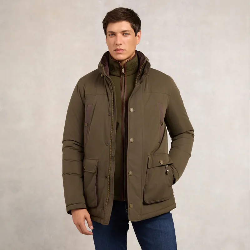 Holland Cooper Stamford Mens Waterproof Field Coat - Khaki