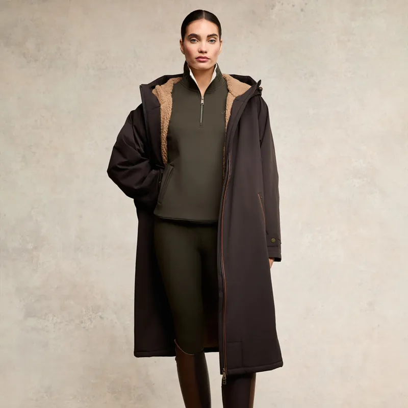 Holland Cooper One Size Waterproof Ladies Country Coat - Chocolate-1