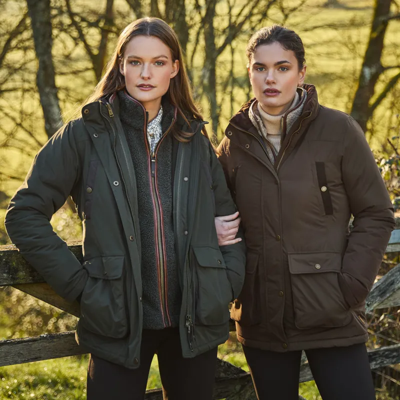 Holland Cooper Stamford Ladies 2 in 1 Country Coat - Khaki-1