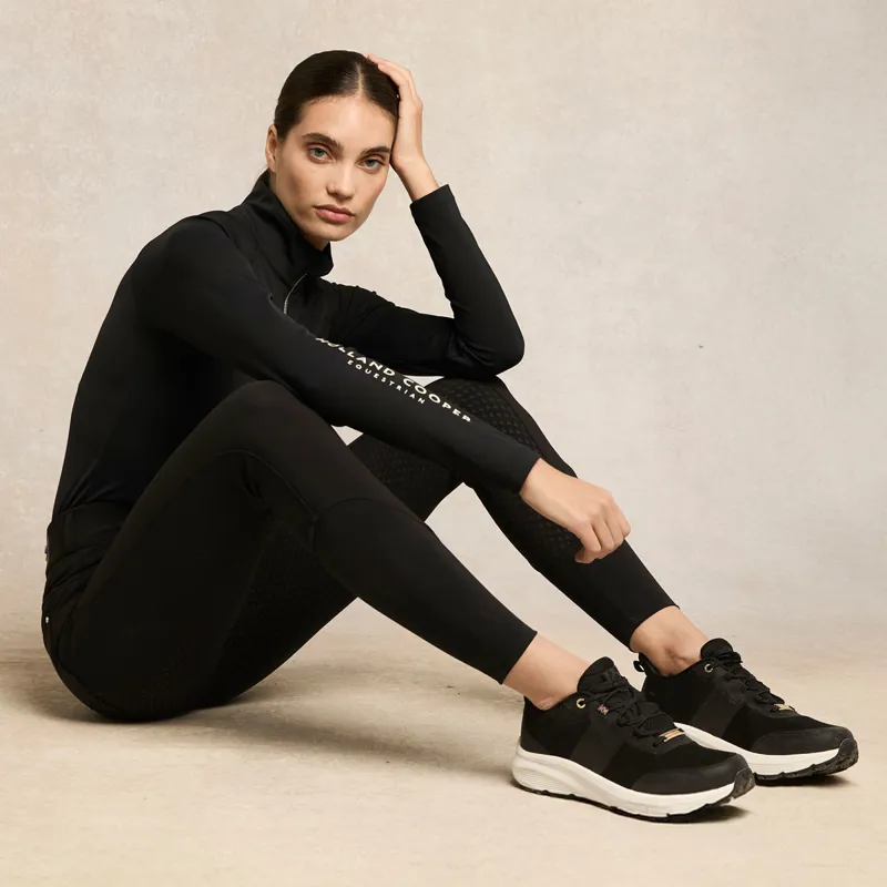 Holland Cooper Burghley Ladies Waterproof Trainers - Black-1