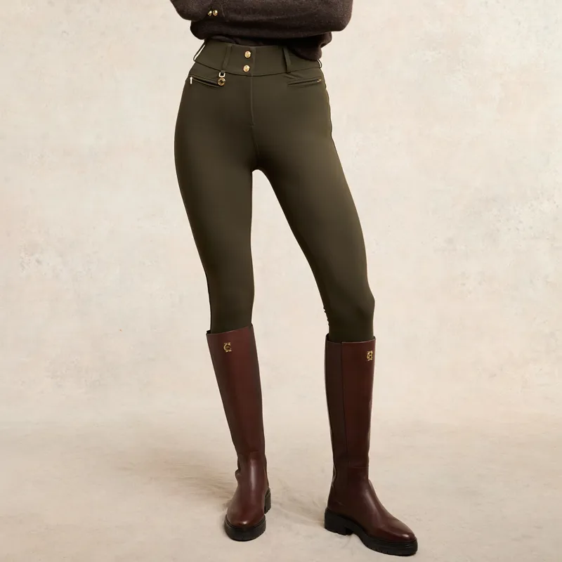 Holland Cooper Contour Womens Trousers - Dark Olive