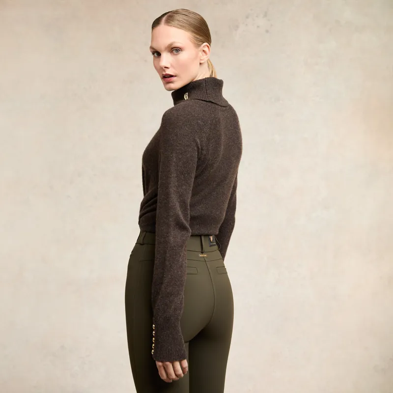 Holland Cooper Contour Womens Trousers - Dark Olive-1