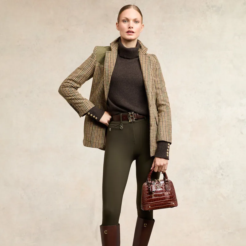 Holland Cooper Contour Womens Trousers - Dark Olive-2