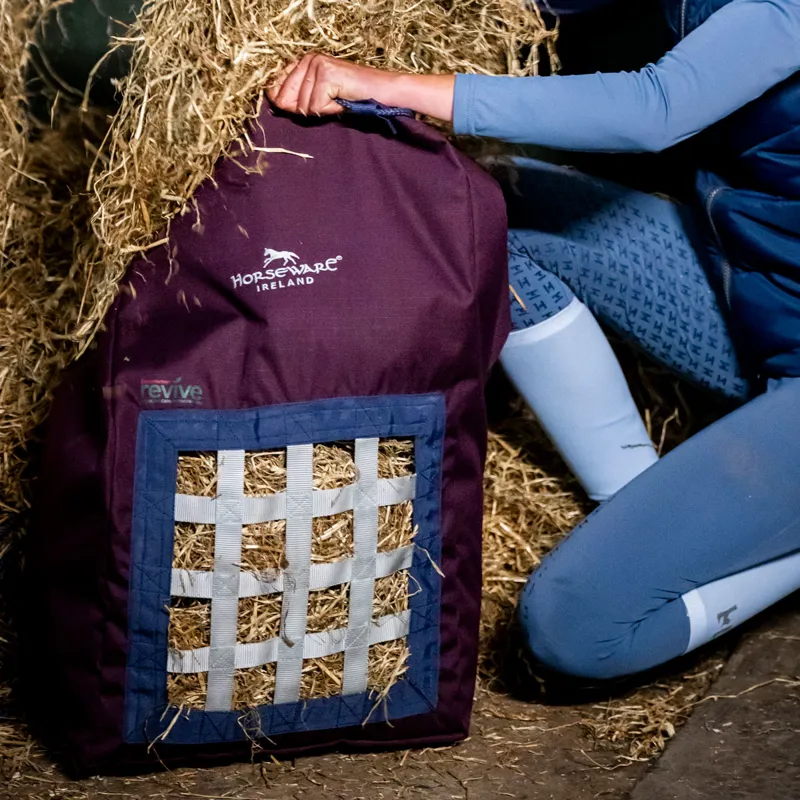 Horseware Revive Hay Bag - Fig/Navy/Silver-2
