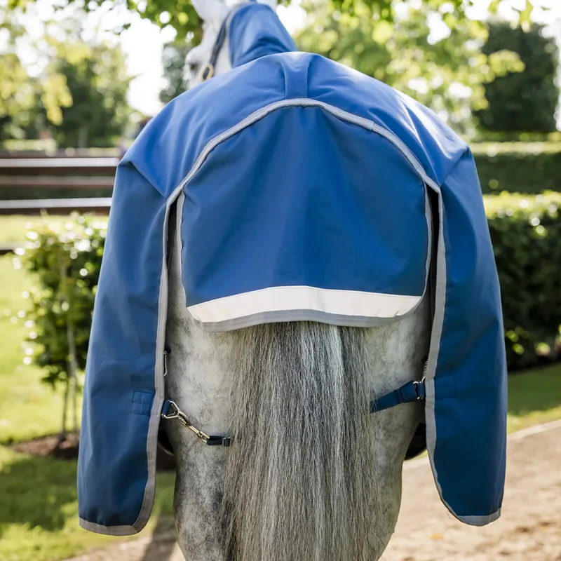 Horseware Ionic 100g Standard Neck Turnout Rug - Imperial Blue/Silver/Navy-8