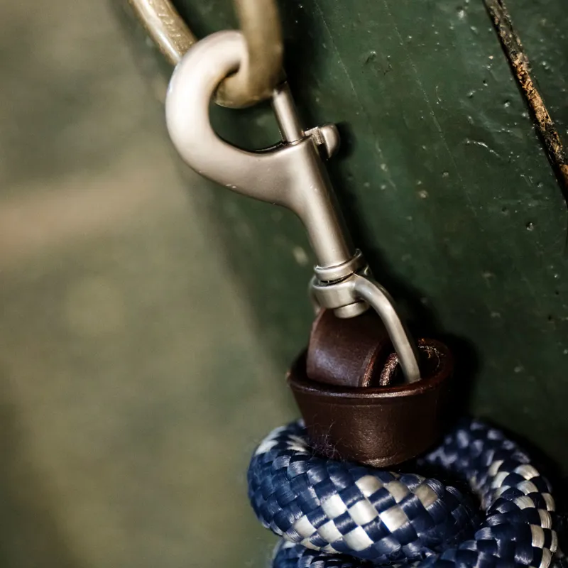 Horseware Lead Rope - Navy/Brown/Silver-2