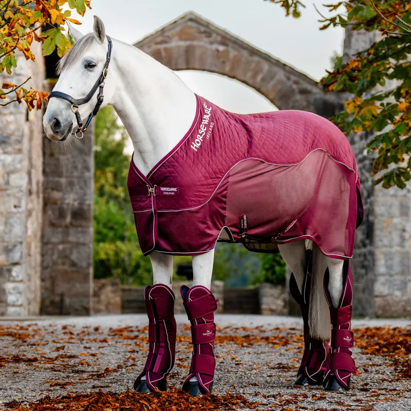 Horseware Signature Travel Series Rug - Burgundy-4