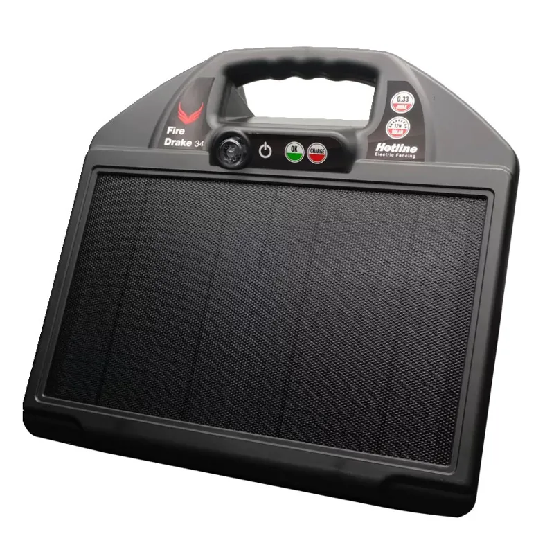 Hotline Fire Drake 34 Solar Energiser Electric Fencer Unit