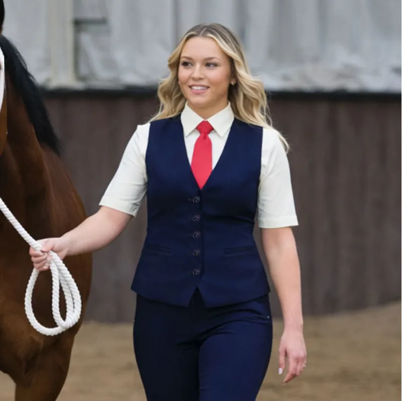 Equetech Heritage Womens Show Waistcoat - Navy