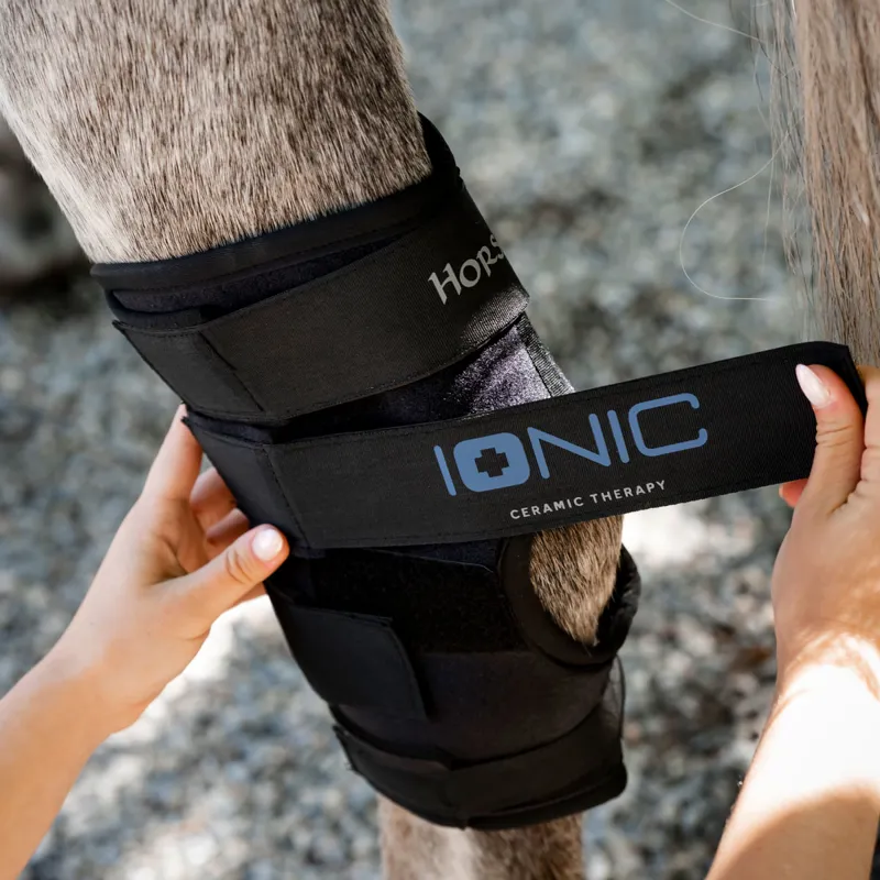 Horseware Ionic Hock Boots Pair - Black-1