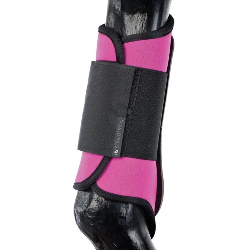 Hy Equestrian Brushing Boots - Pink