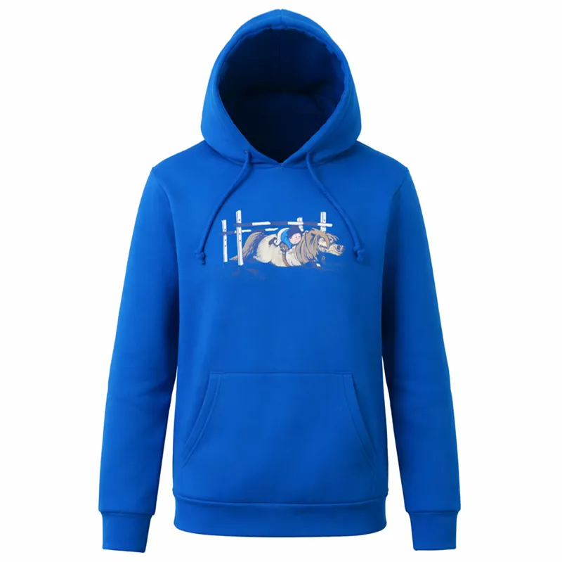 Hy Equestrian Ladies Thelwell Jumps Hoodie - Classic Blue/Taupe