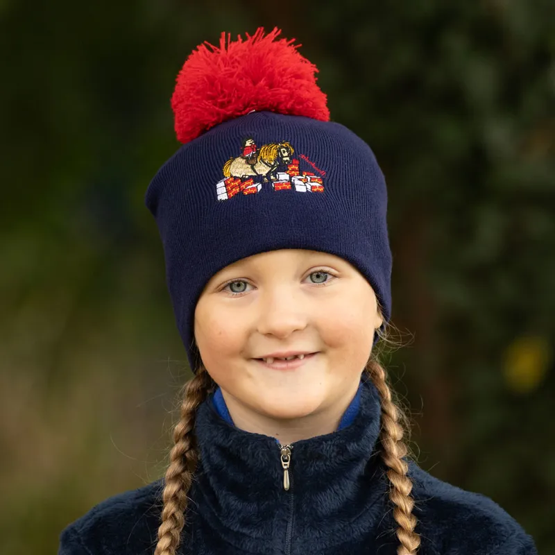 Hy Equestrian Thelwell Junior Bobble Hat - Practice Makes Perfect-1