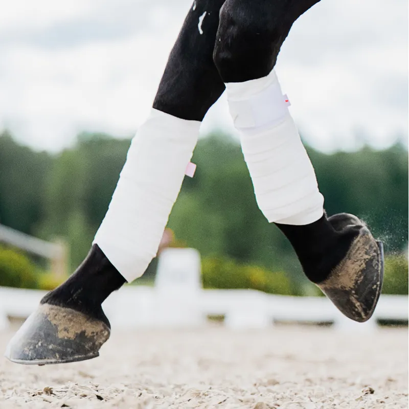 Incrediwear Equine Circulation Exercise Therapeutic Bandages - White-3
