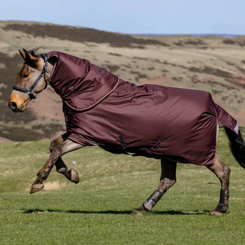 LeMieux Arika Ripstop 600D 200g Detachable Neck Turnout Rug - Bramble-1