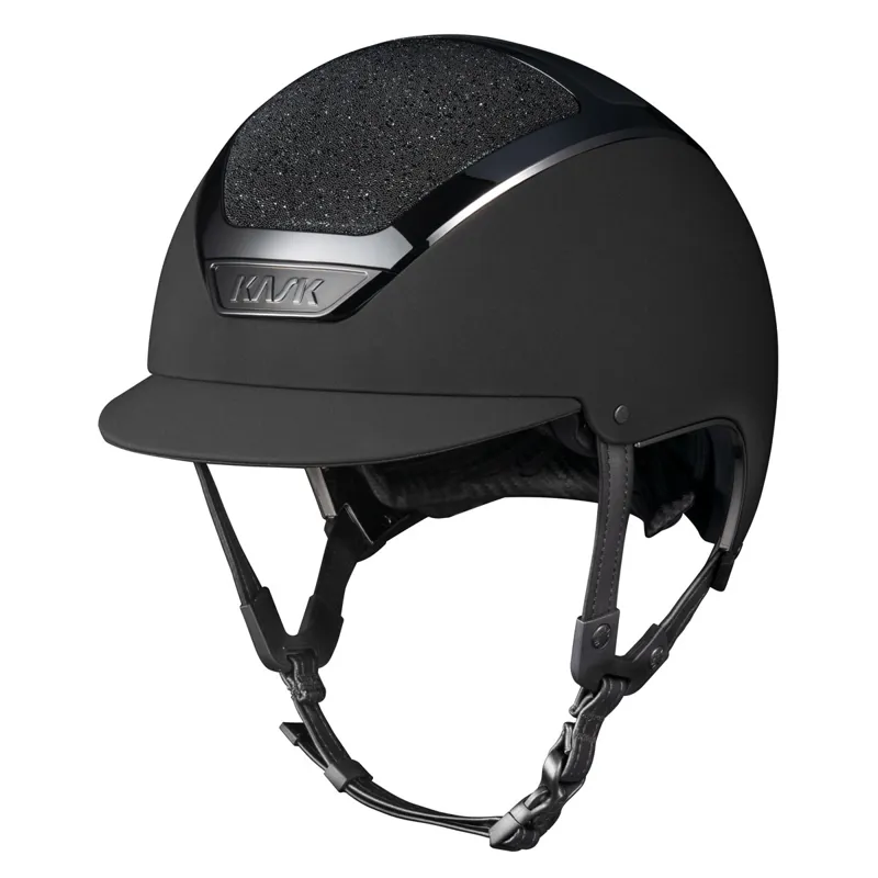 KASK Dogma Chrome Crystal Carpets Riding Hat - Black/Black