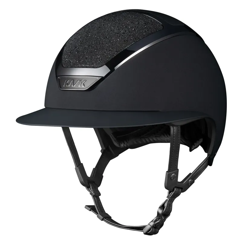 KASK Star Lady Chrome Crystals Carpet Riding Hat - Black