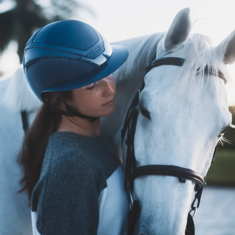 KASK Star Lady Pure Shine Riding Hat - Atlantic Blue-1