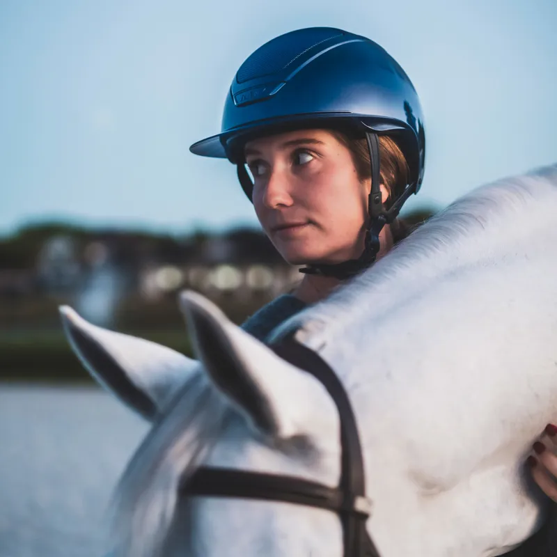 KASK Star Lady Pure Shine Riding Hat - Atlantic Blue-2