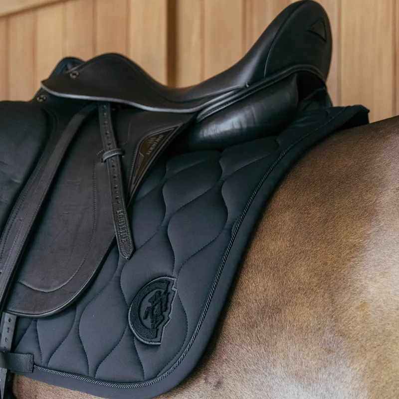 Kentucky 3D Logo Wave Dressage Saddlecloth - Black-2