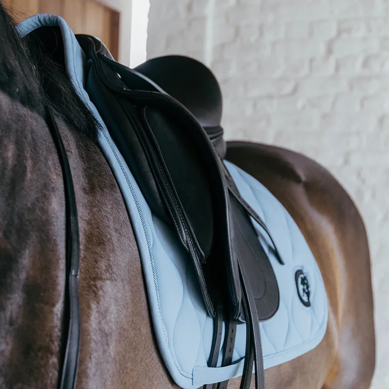 Kentucky 3D Logo Wave Dressage Saddlecloth - Light Blue-1