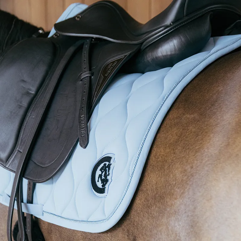 Kentucky 3D Logo Wave Dressage Saddlecloth - Light Blue-2