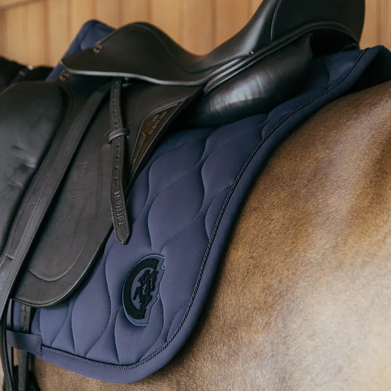 Kentucky 3D Logo Wave Dressage Saddlecloth - Navy-2