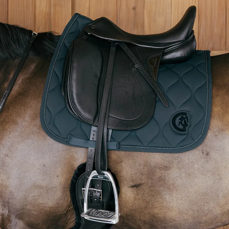 Kentucky 3D Logo Wave Dressage Saddlecloth - Pine Green