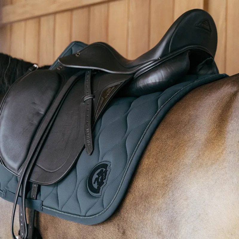 Kentucky 3D Logo Wave Dressage Saddlecloth - Pine Green-2