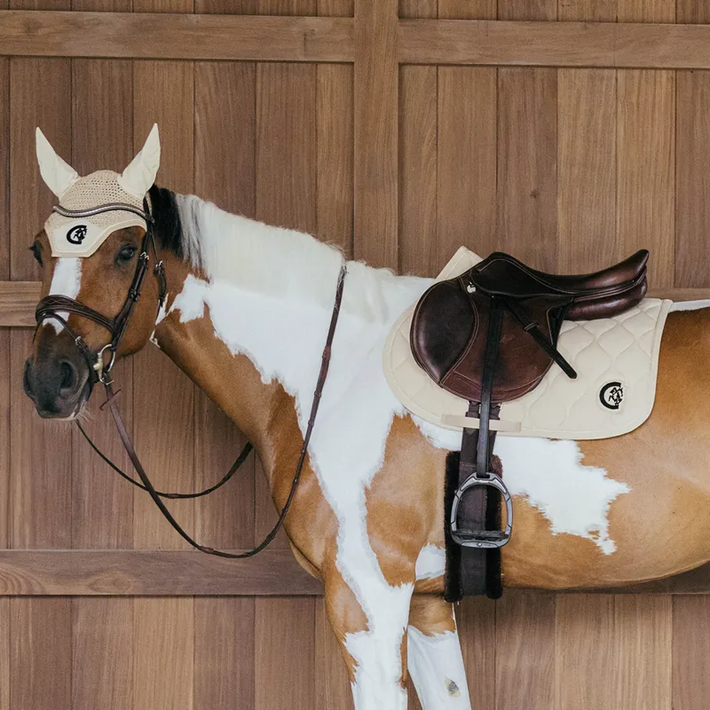 Kentucky 3D Logo Wave Jump Saddlecloth - Beige-1