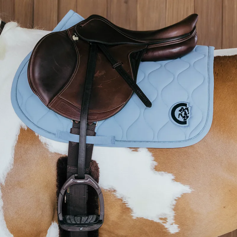 Kentucky 3D Logo Wave Jump Saddlecloth - Light Blue