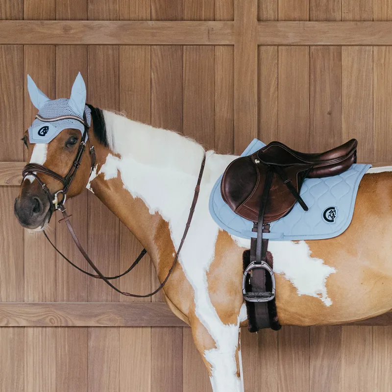 Kentucky 3D Logo Wave Jump Saddlecloth - Light Blue-2