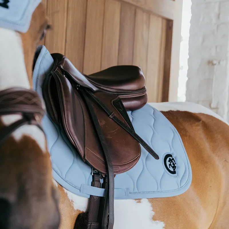 Kentucky 3D Logo Wave Jump Saddlecloth - Light Blue-3