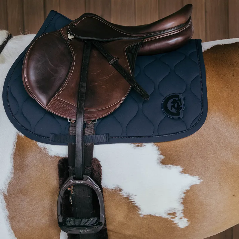 Kentucky 3D Logo Wave Jump Saddlecloth - Navy-1