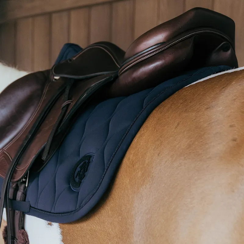 Kentucky 3D Logo Wave Jump Saddlecloth - Navy-2