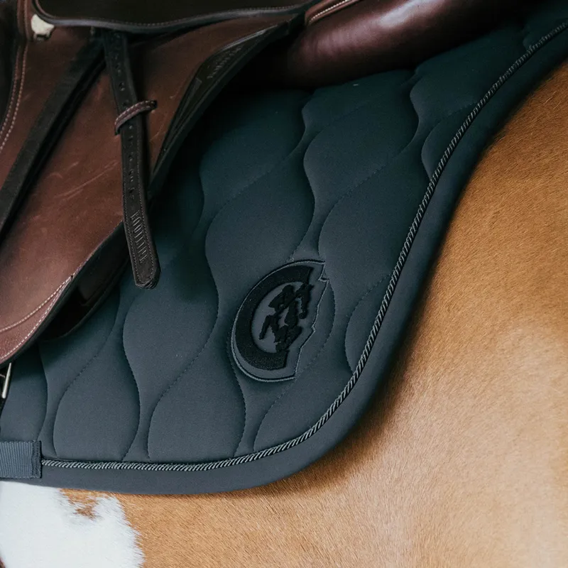 Kentucky 3D Logo Wave Jump Saddlecloth - Pine Green-5