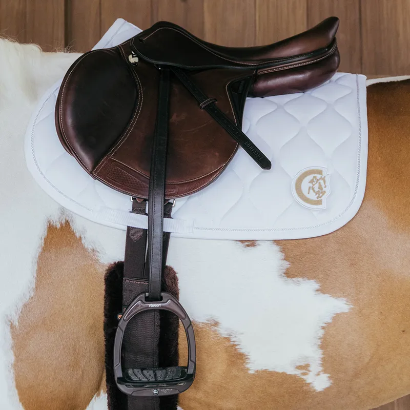 Kentucky 3D Logo Wave Jump Saddlecloth - White-1