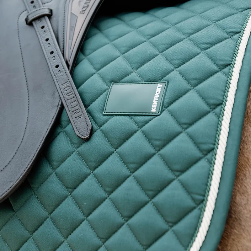 Kentucky Horsewear Diamond Rope Dressage Saddlecloth - Pine Green-2