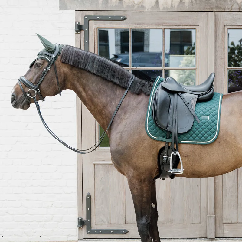 Kentucky Horsewear Diamond Rope Dressage Saddlecloth - Pine Green-3